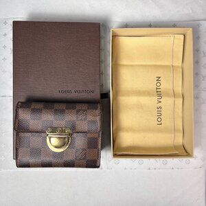 VTG LOUIS VUITTON Portefeuil Koala Ebene Brown Trifold Wallet Brown